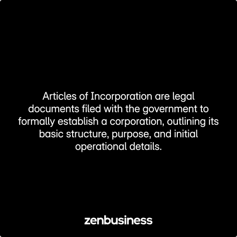 articles of incorporation defined