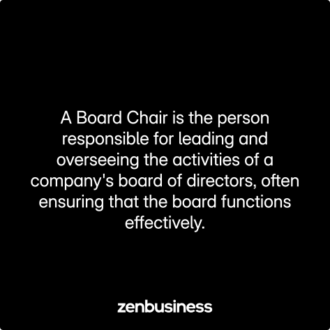 board chair defined