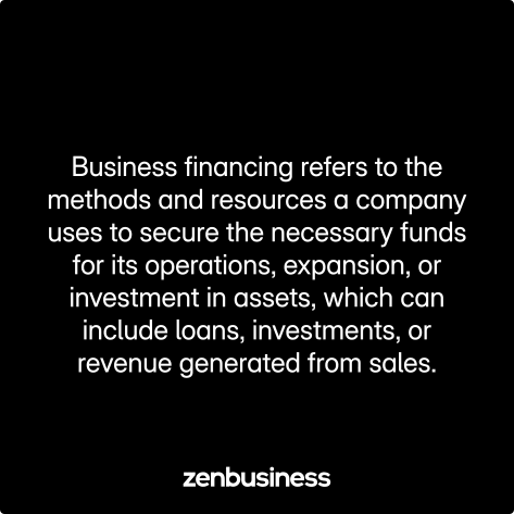 business financing defined
