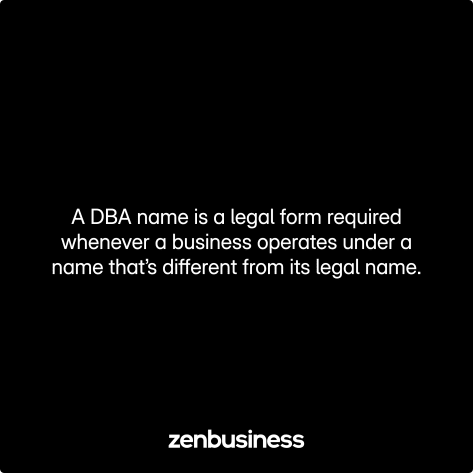 DBA name defined