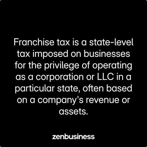 franchise tax definition defined