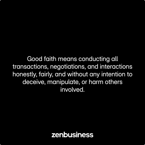 good faith defined
