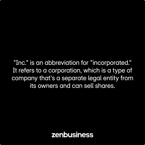 inc. meaning
