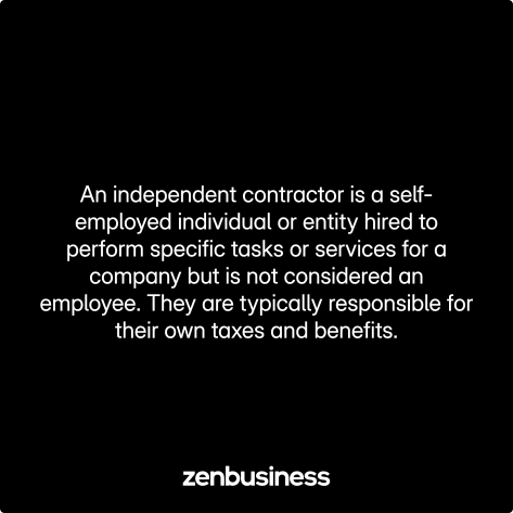 independent contractor defined