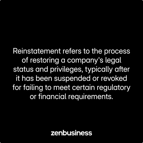 reinstatement defined