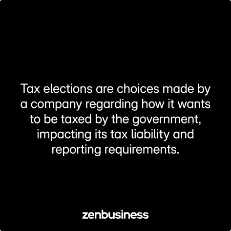 tax elections defined