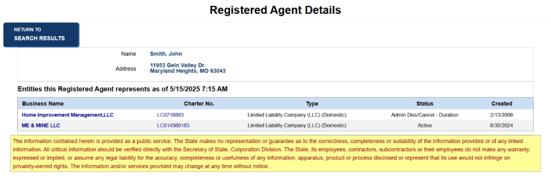 missouri registered agent results 2